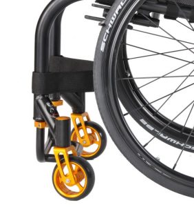 The GTM Hammer has an ultra-strong frame with strengthened seat base to accommodate the more generously built user. gtm-hammer-with-strengthened-frame-rear-wheelchair-view.jpg
