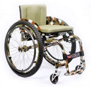 The fixed titanium frame provides favourable strength to mass ratio and new shock absorber adds to the wheelchairs overall performance