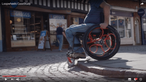 Loopwheels promotional video showing how wheels perform on uneven surfaces
