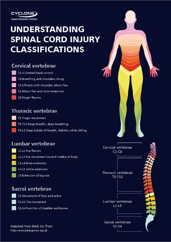 Spinal cord injury classifications